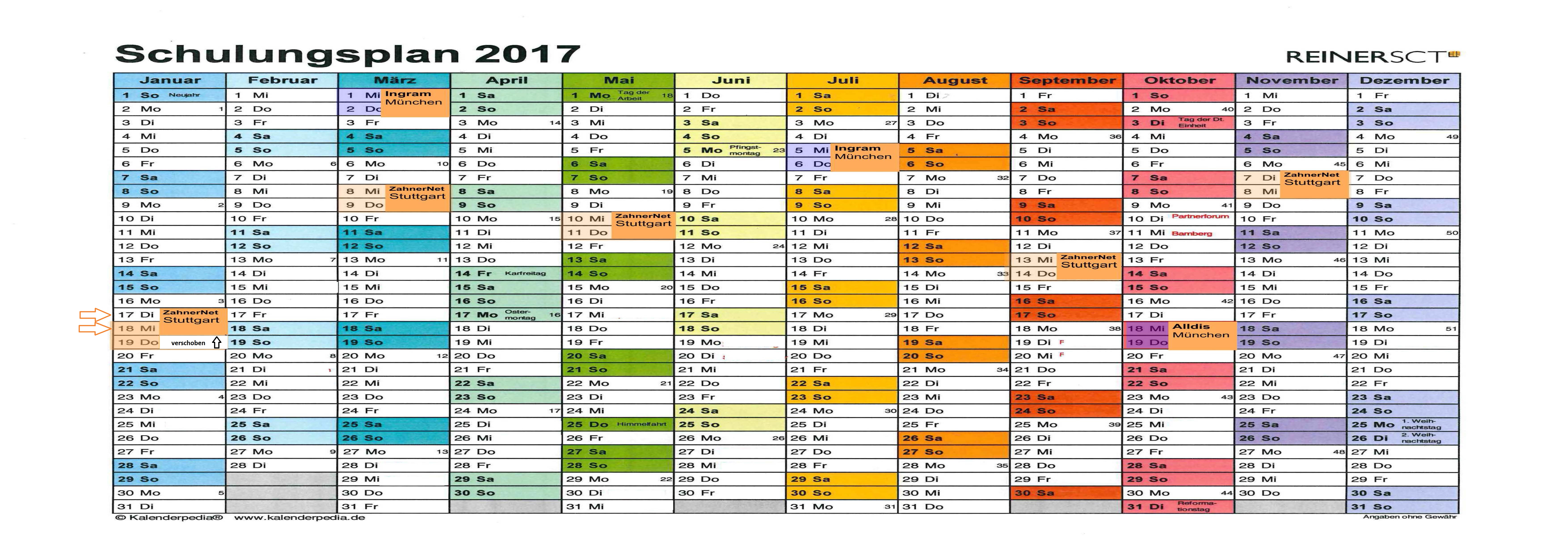 Schulungskalender